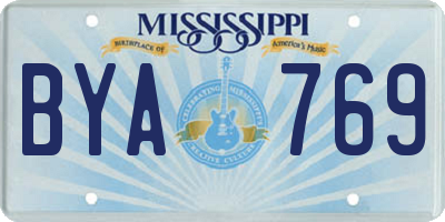 MS license plate BYA769