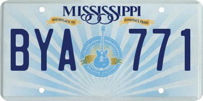 MS license plate BYA771