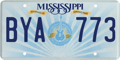 MS license plate BYA773