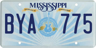 MS license plate BYA775