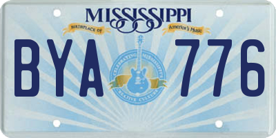 MS license plate BYA776