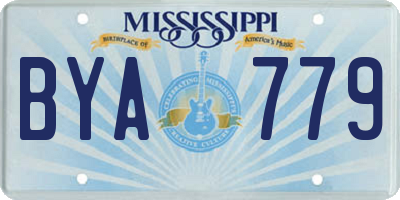 MS license plate BYA779