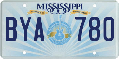 MS license plate BYA780