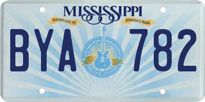 MS license plate BYA782