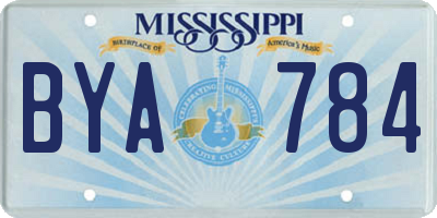 MS license plate BYA784