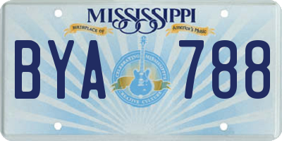 MS license plate BYA788