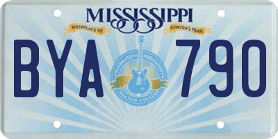 MS license plate BYA790