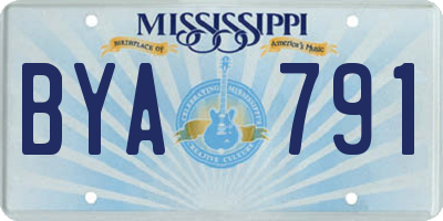 MS license plate BYA791