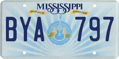 MS license plate BYA797