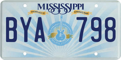 MS license plate BYA798
