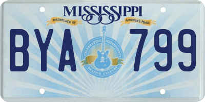 MS license plate BYA799