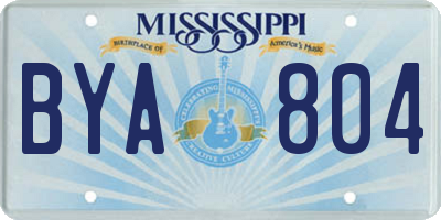 MS license plate BYA804