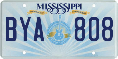 MS license plate BYA808