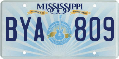 MS license plate BYA809