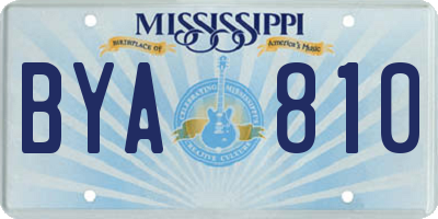 MS license plate BYA810