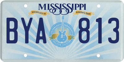 MS license plate BYA813
