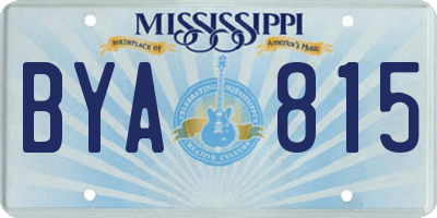 MS license plate BYA815