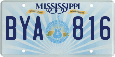 MS license plate BYA816