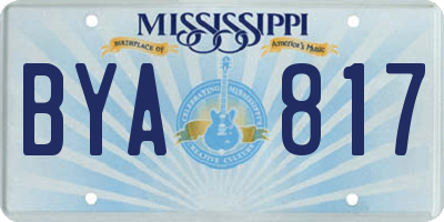 MS license plate BYA817