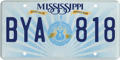 MS license plate BYA818