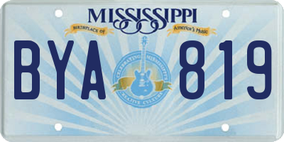 MS license plate BYA819