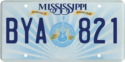 MS license plate BYA821