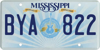 MS license plate BYA822