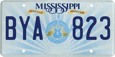 MS license plate BYA823