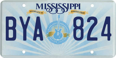 MS license plate BYA824