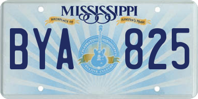 MS license plate BYA825