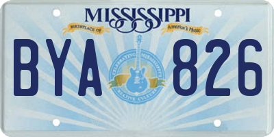 MS license plate BYA826