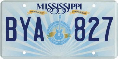 MS license plate BYA827