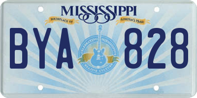 MS license plate BYA828