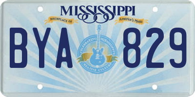 MS license plate BYA829