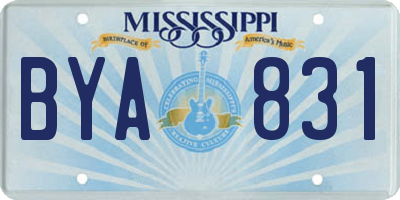 MS license plate BYA831