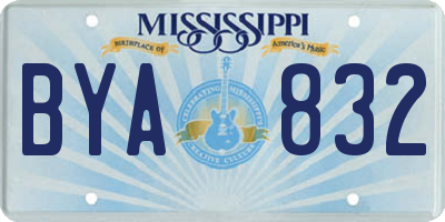 MS license plate BYA832