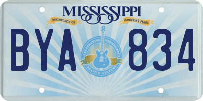 MS license plate BYA834