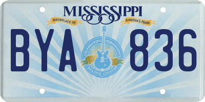 MS license plate BYA836