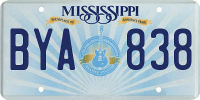 MS license plate BYA838