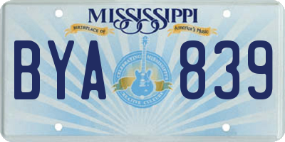 MS license plate BYA839