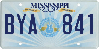 MS license plate BYA841