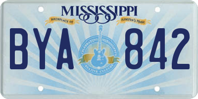 MS license plate BYA842