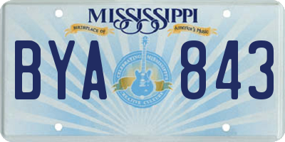MS license plate BYA843