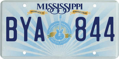 MS license plate BYA844