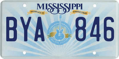 MS license plate BYA846