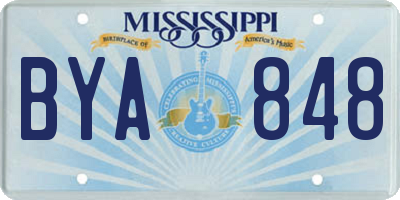 MS license plate BYA848