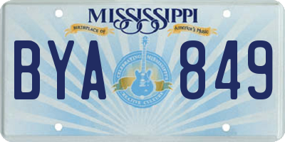 MS license plate BYA849