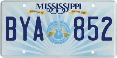 MS license plate BYA852