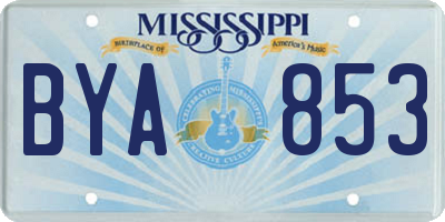 MS license plate BYA853