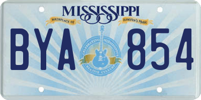 MS license plate BYA854